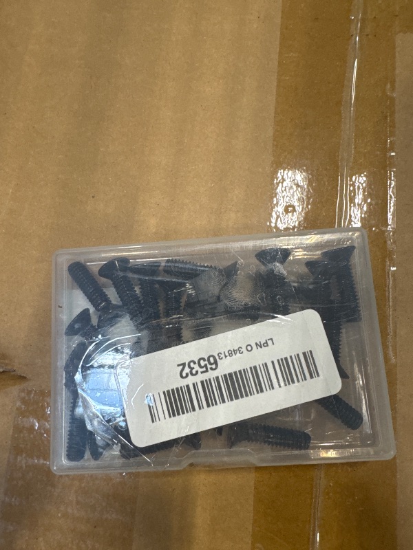 Photo 1 of 1/4-20 x 1 Flat Head Machine Screws Countersunk Bolts, 304 Stainless Steel Black Finish, Fully Threaded, 25 PCS