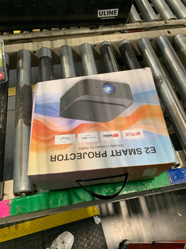 Photo 1 of [2025 Netflix-Official | 386+ Built-in Apps] DBPOWER E2 Smart Projector with WiFi and Bluetooth, Mini Projector 4K Support with Netflix, Youtube, Disney+, Hulu, Max, Crunchyroll w Portable Case