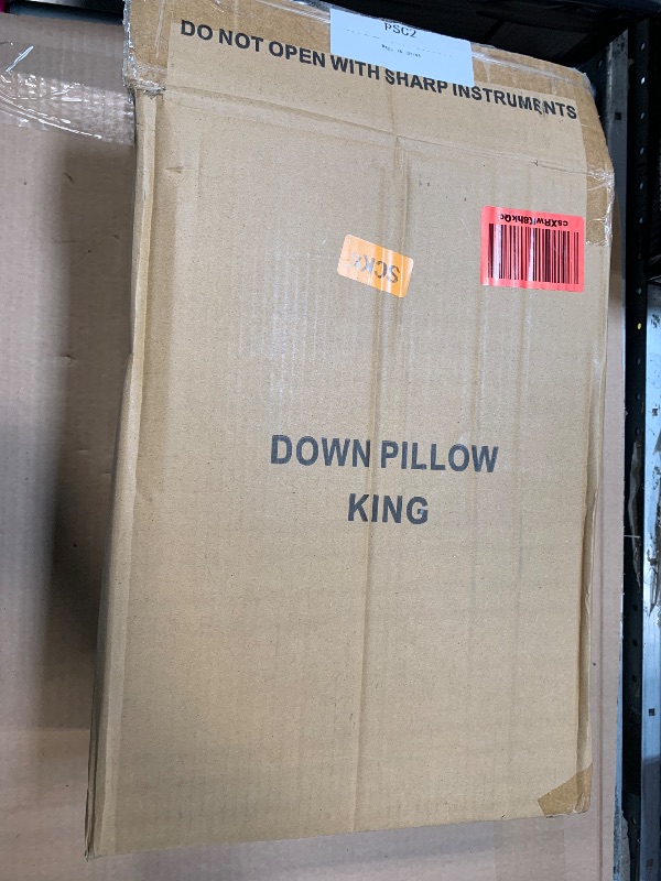 Photo 1 of **SET OF 1 **BedTreat Goose Down Pillows King Size Set of 2,Hotel Feather Pillows with Organic Cotton Cover,Medium Firm Bed Pillows for Side,Stomach and Back Sleepers,Luxury,Breathable(20X36)