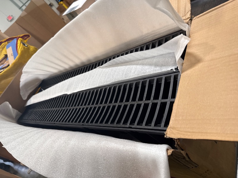 Photo 1 of 
VEVOR Trench Drain System, Channel Drain with Plastic Grate, 5.7x3.1-Inch HDPE Drainage Trench, Black Plastic Garage Floor Drain, 5x39 Trench Drain Grate,...