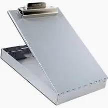 Photo 1 of 13-3/8" Long x 9" Wide x 1" High Recycled Plastic Clip Board Silve