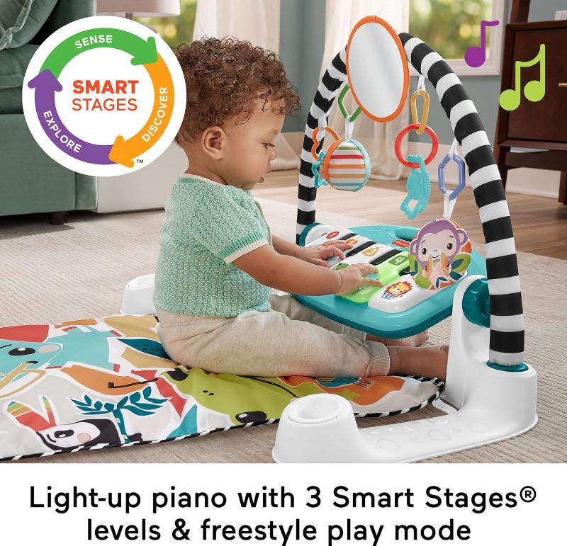 Photo 1 of  Baby Playmat Glow and Grow Kick & Play Piano Gym, Blue Musical Learning Toy with Developmental Activities for Newborns 0+ Months