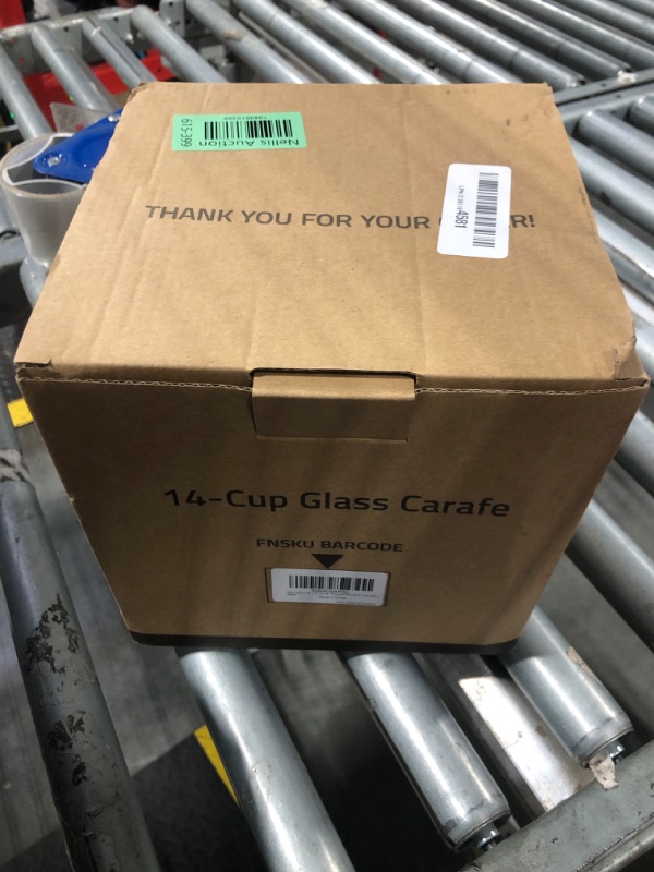 Photo 1 of 14-Cup Glass Replacement Coffee Carafe Compatible with Cuisinart Coffee Maker Models DCC-2200, DCC-2600, DCC-2800, DCC-3200, and DCC-3200P1, Coffee Pot Decanter Pitcher, Black Handle