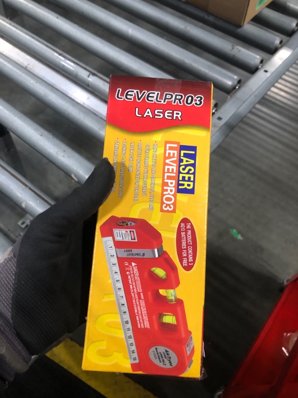 Photo 1 of Laser Level Line Tool, Multipurpose Laser Level Kit Standard Cross Line Laser leveler Beam Tool with Metric Rulers 8ft/2.5M for Picture Hanging cabinets Tile Walls by AikTryee.