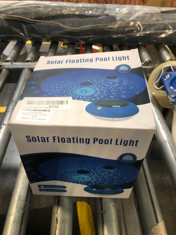 Photo 1 of FirstE Solar Floating Pool Lights, RGB Color Changing Pool Floating Light, IP68 Waterproof LED Solar Pool Lights That Float, Hangable Auto ON Off for Pool Hot Tub Wedding Path Party Decoration
