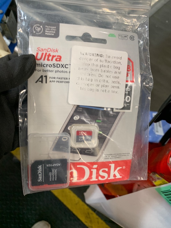 Photo 1 of [Older Version] SanDisk 128GB Ultra microSDXC UHS-I Memory Card with Adapter - 120MB/s, C10, U1, Full HD, A1, Micro SD Card - SDSQUA4-128G-GN6MA