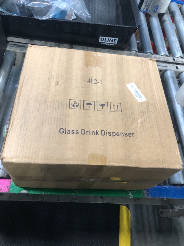 Photo 1 of 1 Gallon Glass Drink Dispensers For Parties 2PACK.Beverage Dispenser,Glass Drink Dispenser With Stand And Stainless Steel Spigot 100% Leakproof.Lemonade Dispenser With Ice Cylinder.Laundry Detergent
