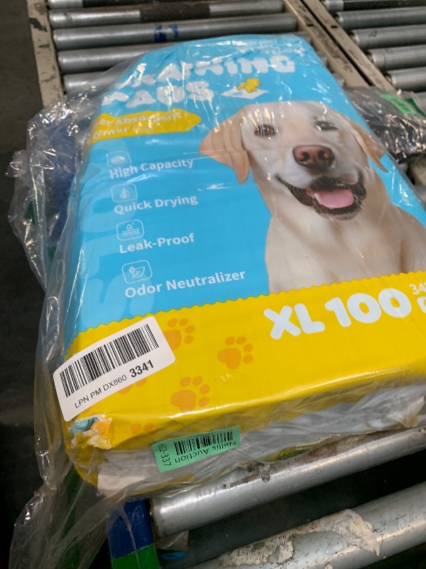 Photo 1 of 100-Pack X-Large Puppy Pads - 34'' x 28'' Pee Pads for Dogs Potty Training with Leak-Proof Quick-Dry Design, 6-Layer Dog Pads Extra Large, Blue