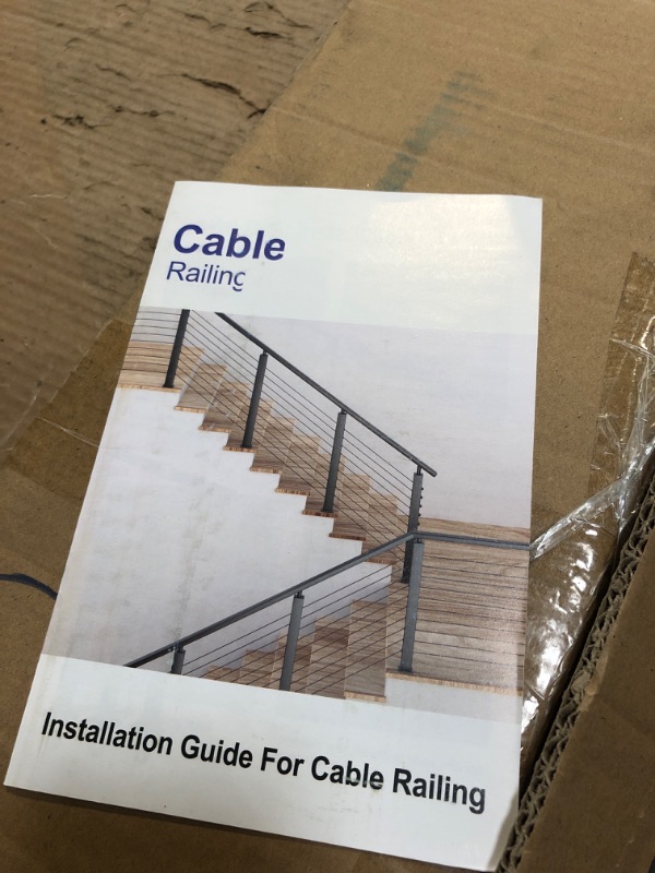 Photo 1 of **SIMILAR ITEMS** Zylorix 4ft-8ft Complete Set Cable Railing System 36", Black T304 Stainless Steel Angle Cable Railing Posts Kit with Adjustable Handrail Cable Rail, Super Easy DIY for Indoor Outdoor Stair Entryway