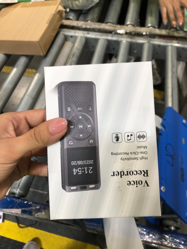 Photo 1 of 96GB Digital Voice Recorder One Click, HD Recording Easy Control Voice Recorder with Playback, Large Screen 7000 Hours Sound Audio Recorder Recording Tape for Lectures Meeting MP3 Player