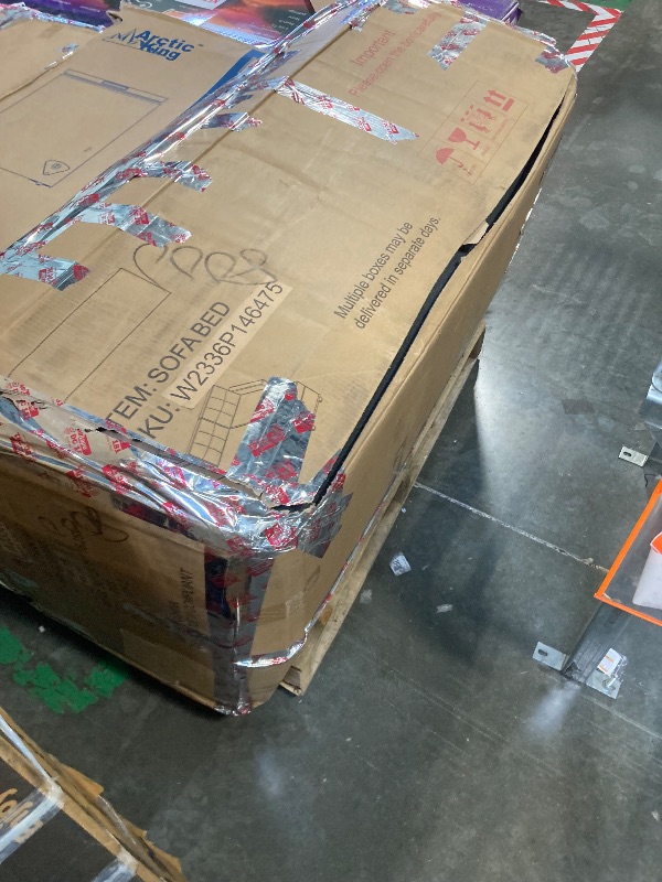 Photo 1 of ***Item comes in multiple extra large boxes*** ***Pick up with truck*** ***Stock photo is a similar item*** L-shape Pull out Sleeper Sofa Couch Bed, Dark Gray