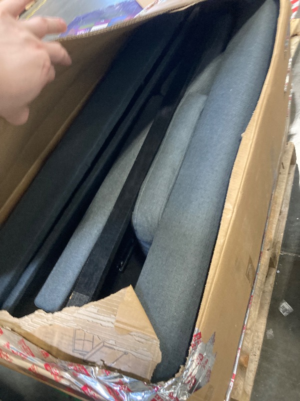 Photo 1 of ***Item comes in multiple extra large boxes*** ***Pick up with truck*** ***Stock photo is a similar item*** L-shape Pull out Sleeper Sofa Couch Bed, Dark Gray