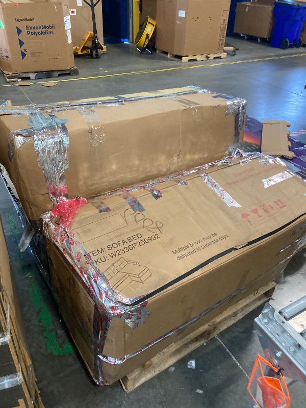 Photo 1 of ***Item comes in multiple extra large boxes*** ***Pick up with truck*** ***Stock photo is a similar item*** L-shape Pull out Sleeper Sofa Couch Bed, Dark Gray