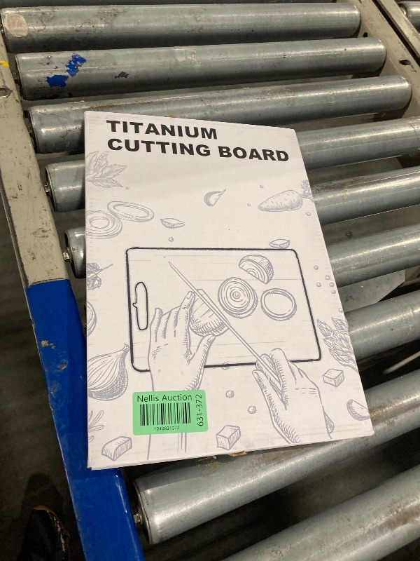 Photo 1 of 100% Titanium Cutting Board for Kitchen - Dishwasher Safe Chopping Boards with Handle, Reversible Charcuterie Board for Home Counter Outdoor Camping Housewarming Gifts for Women (13.3 x 9)