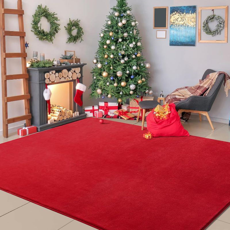 Photo 1 of 
Softlife Red 4x6 Area Rug for Bedroom Living Room, Solid Non-Slip Fluffy Carpet with Soft Low Pile for Kids Boys Girls, Machine Washable Fuzzy Aethetic Rugs...
Size:Red