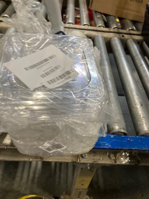 Photo 1 of 15 Pcs Polycarbonate Food Pan Lids with Handle 1/6 Size Hotel Pan Clear Steam Pan Covers for Restaurant Hotel Commercial - Food Storage Containers Covers     