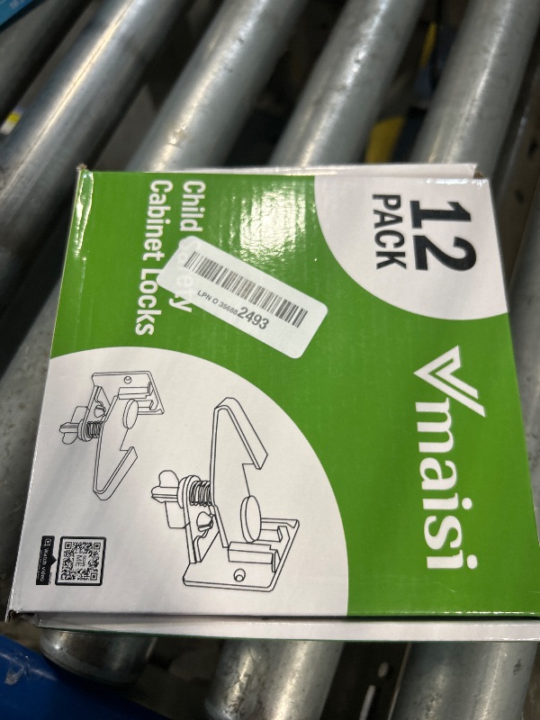 Photo 1 of 12 Pack Cabinet Locks Child Safety Latches - Vmaisi Baby Proofing Cabinets Drawer Lock with Adhesive Easy Installation - No Drilling or Extra Screws (White)