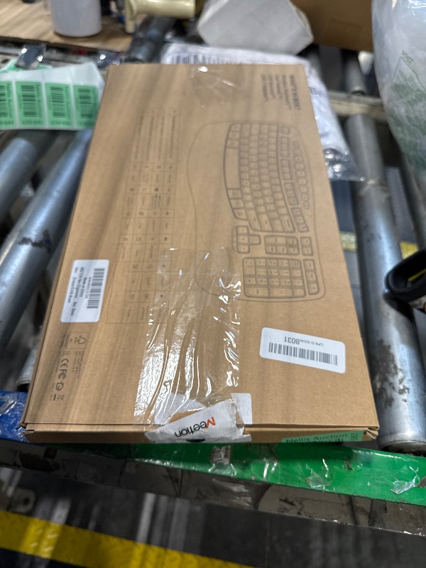 Photo 1 of MEETION Wireless Ergonomic Keyboard, Wave Keys Wrist Rest Natural Typing Keyboard, 2.4G Cordless USB A and USB C Adapter, Wireless Computer Keyboard Compatible with Windows/Mac/PC/Laptop, Black