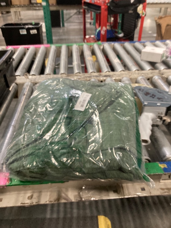Photo 1 of 100% Cotton Waffle Weave Lightweight Summer Bed Blanket - Dark Green, 90x90in Prewashed Breathable, Layering Blanket for Full/Queen Size Bed