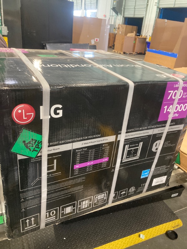 Photo 1 of **brand new in box-straps still in tact**
LG 14,000 BTU DUAL Inverter Smart Window Air Conditioner, 115V, Cools 700 Sq. Ft. for Bedroom, Living Room, Apartment, Quiet Operation, ENERGY STAR, works with LG ThinQ, Amazon Alexa and Hey Google