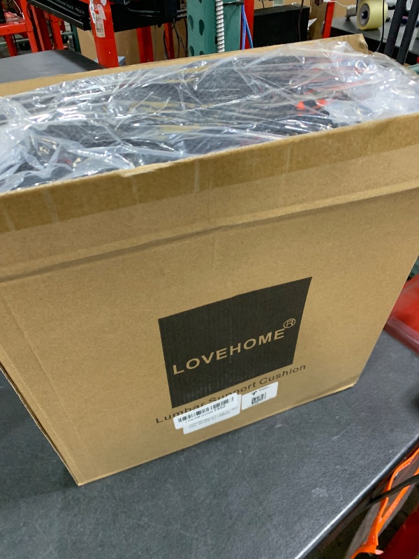 Photo 1 of LOVEHOME Lumbar Pillow for Chair and Car, Back Support for Office, Memory Foam Cushion with Mesh Cover - Black