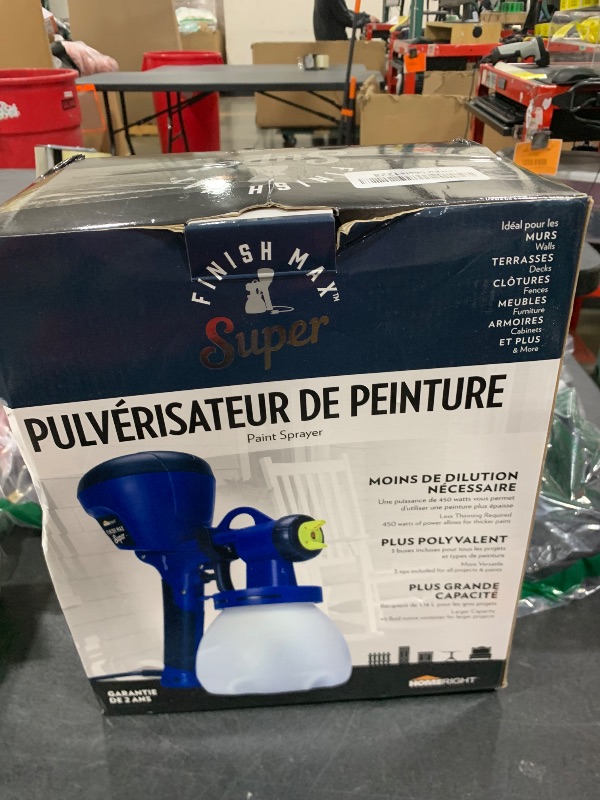 Photo 2 of HomeRight C800971.A Super Finish Max, Includes 3 Brass Spray Tips, 3 Spray Patterns, Easy to Clean HVLP Paint Sprayer, Great for Furniture, Cabinets, Trim & More, Sprays Stains, Sealers & Latex Paints