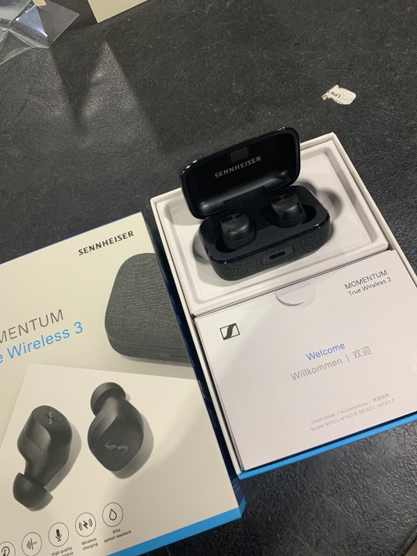 Photo 1 of Sennheiser Consumer Audio MOMENTUM True Wireless 3 Earbuds -Bluetooth In-Ear Headphones for Music ,Calls with ANC, Multipoint connectivity ,IPX4, Qi charging,28-hour Battery Life Compact Design-Black