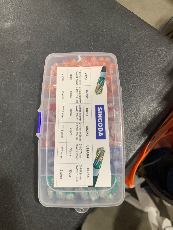 Photo 1 of Wire Connectors Assortment Kit,SINCODA 220 PCS Waterproof Telephone Line Connector, Data Phone Wire Butt Splice Ports K1/K2/K3/K4/K5 Crimp Terminal Connectors Assortment Kit