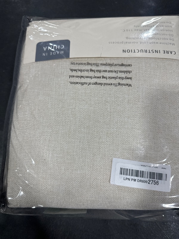 Photo 1 of 100% Blackout Shield Linen Blackout Curtains for Bedroom 84 Inches Long, Back Tab/Rod Pocket Living Room Drapes, Thermal Insulated Blackout Curtains 2 Panels Set, 50" W x 84" L, Cream