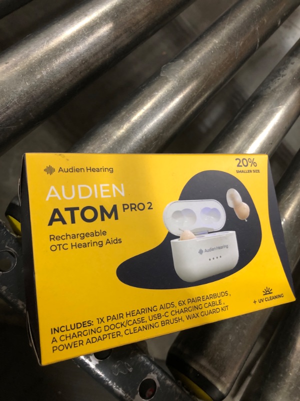 Photo 3 of Audien ATOM PRO 2 Wireless Rechargeable OTC Hearing Aid, Premium Comfort Design and Nearly Invisible