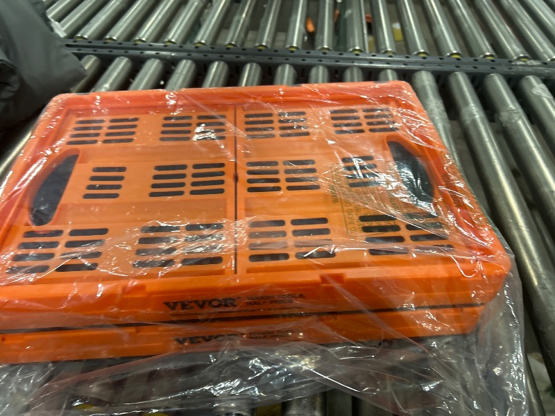 Photo 1 of VEVOR 45L Collapsible Milk Crates 3 Packs, Stackable Storage Baskets with Handles, Folding Storage Containers for Organizing Tools, Books, Food, Drinks, Camping & Transport