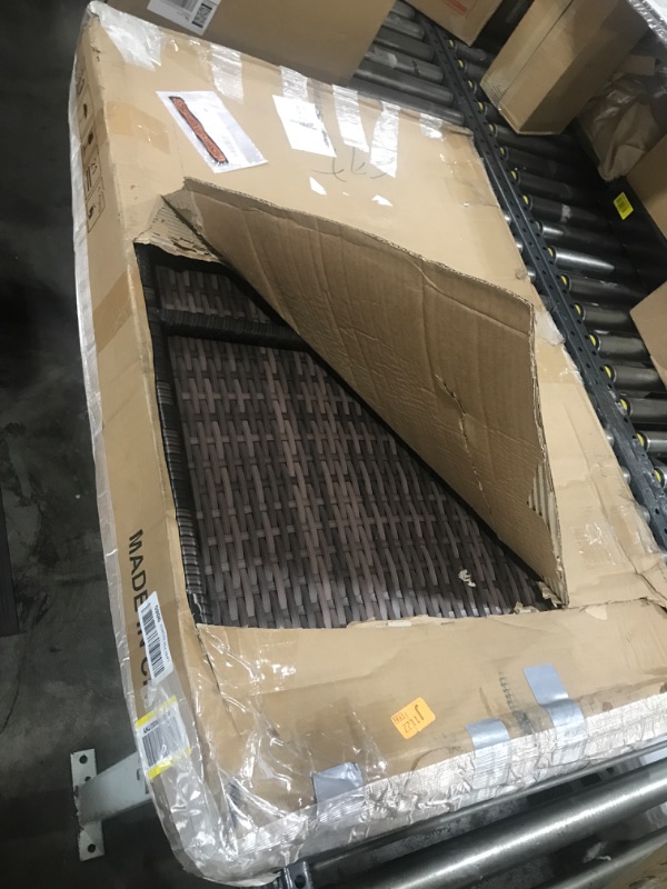 Photo 1 of EUNHOO Rolling Poolside Float Storage, Pool Storage Bin, Outdoor Storage Organizer PE Rattan Pool Towel Rack for Floaties, Pool Accessories and Patio furniture Brown