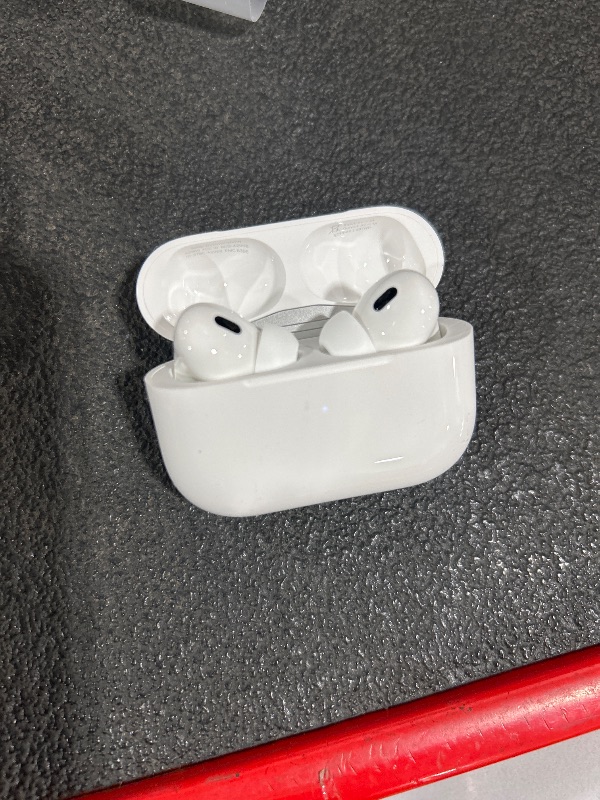 Photo 4 of Apple AirPods Pro 2 Wireless Earbuds, Active Noise Cancellation, Hearing Aid Feature, Bluetooth Headphones, Transparency, Personalized Spatial Audio, High-Fidelity Sound, H2 Chip, USB-C Charging