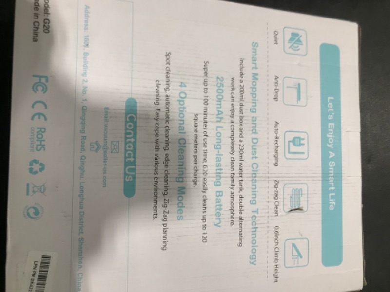 Photo 1 of Robot Vacuum and Mop Combo, App/Alexa with WiFi/Bluetooth, Self-Charging Mopping Robot Vacuum Cleaner, Set Schedule, Max Strong Suction Ideal for Pet Hair/Carpet/Hard Floor