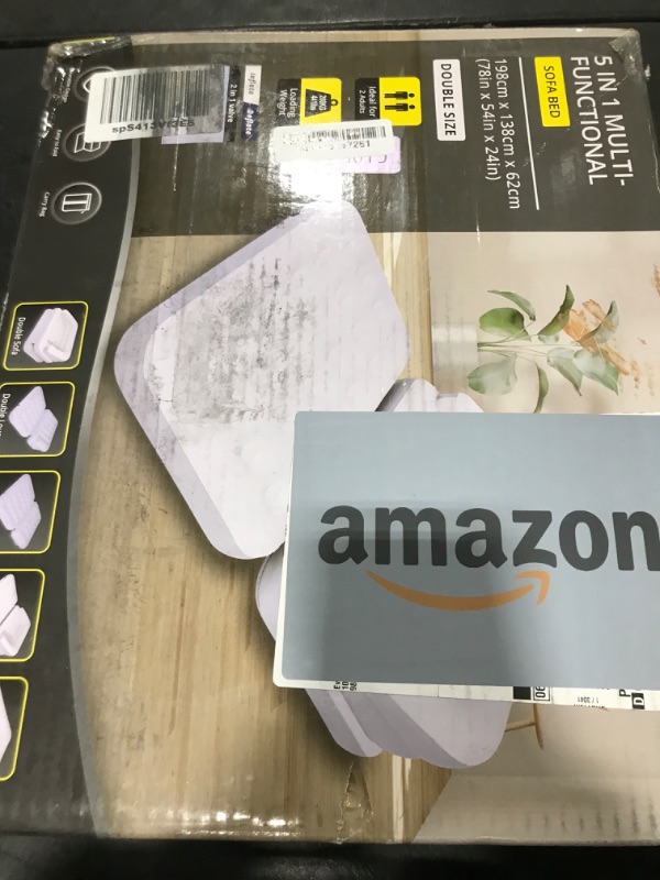 Photo 1 of DIMAR GARDEN Inflatable Couch Flocked Blow Up Couch Mattress,Outdoor Air Sofa Bed for Camping,Full Size