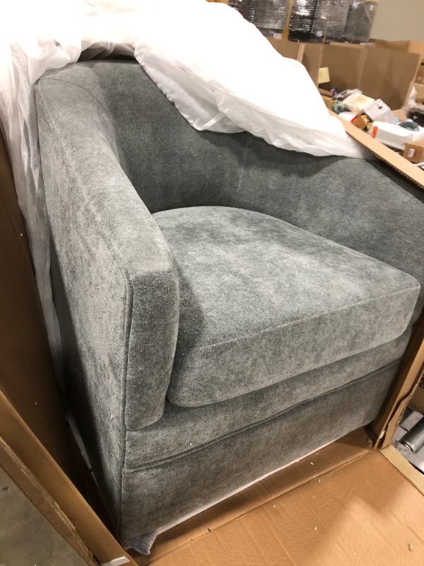 Photo 2 of DHP Remily Swivel Accent Chair, Gray Textured Fabric