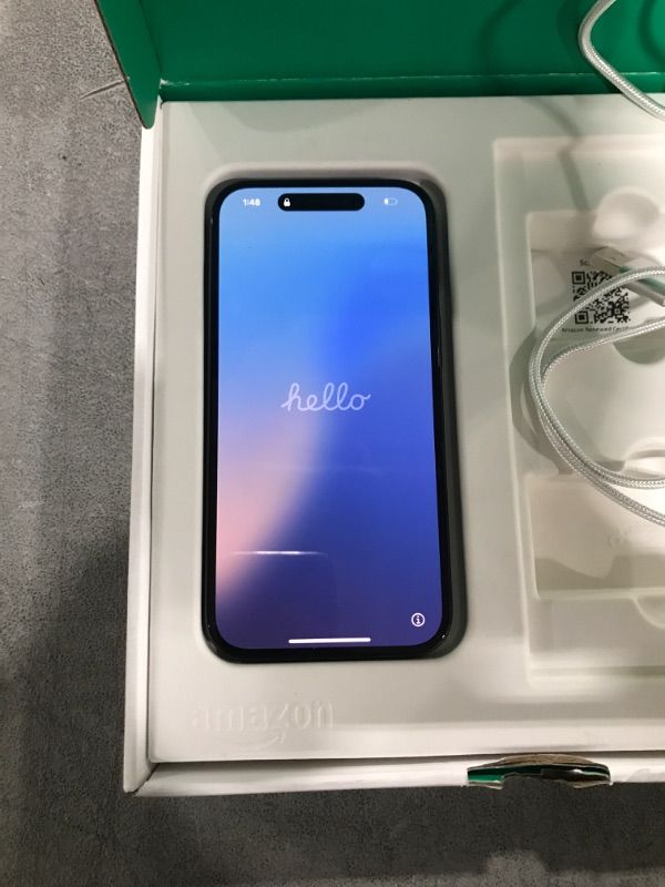 Photo 1 of Apple iPhone 15, 128GB, Black - Unlocked (Renewed Premium)