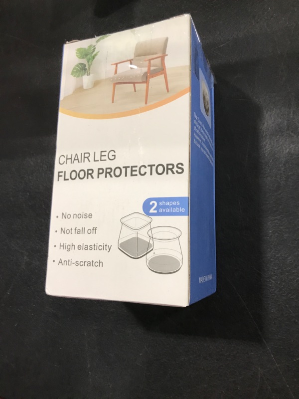 Photo 2 of 24 Pcs Chair Leg Floor Protectors for Hardwood Floors Silicone Covers to Protect Wood Tile Floors Felt Pads Furniture Leg Caps Non Slip Reduce Noise (Fit:1.3"-2")