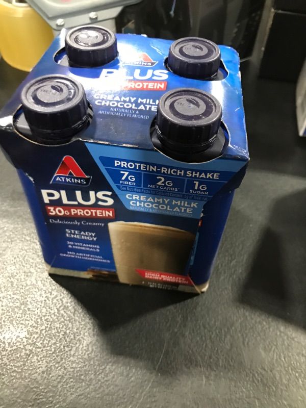 Photo 1 of Atkins, PLUS Protein & Fiber High Protein Shake, Creamy Milk Chocolate, 4 - 11 ounce bottles( 44 fl ounces )7/15/2025