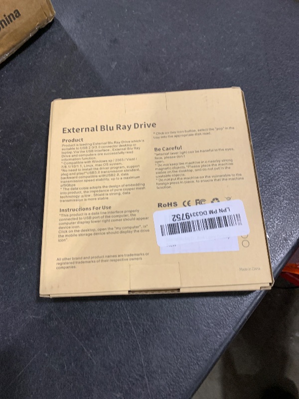 Photo 1 of External Blu Ray Drive, USB 3.0 and Type-C Blu Ray Burner Portable Blu Ray DVD/CD/BD Player, 3D Optical Bluray Drive Compatible with Windows XP/7/8/10/11 Macos for MacBook Laptop Desktop