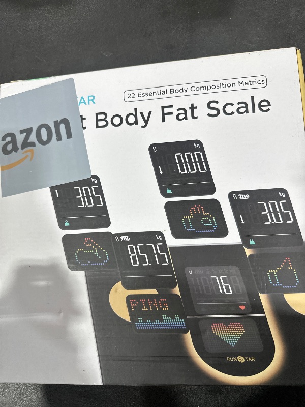 Photo 1 of Runstar Scale for Body Weight, Smart Scale with 8-in-1 VA Display, High Precision Bathroom Digital Scale for Body Weight Heart Rate BMI Body Fat 22 Body Composition Sync APP, FSA HSA Eligible
