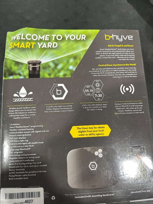 Photo 2 of Orbit 57985 B-hyve XR 8-Zone Smart Indoor/Outdoor Sprinkler Controller