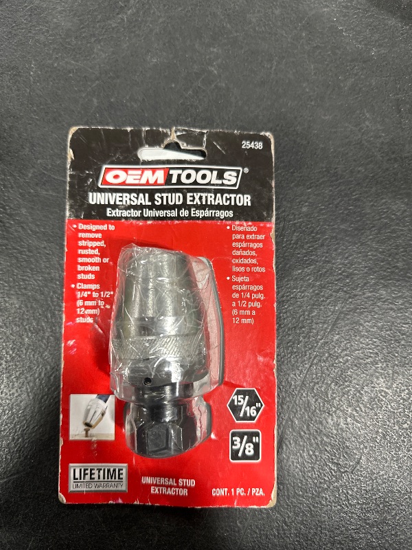Photo 1 of OEMTOOLS 25438 Universal Stud Extractor, Damaged Bolt and Stud Extractor Tool, Manifold Stud Remover, Worn Screw Remover, Broken Stud Extractor