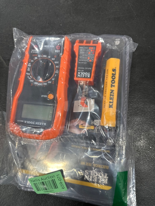 Photo 1 of Klein Tools 69149P Electrical Test Kit with Digital Multimeter, Non-Contact Voltage Tester and Electrical Outlet Tester, Leads and Batteries