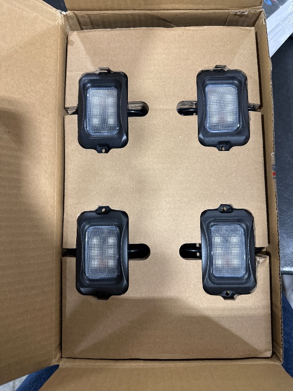 Photo 1 of MICTUNING C2 Max RGB+IC Chasing Color LED Rock Lights - 8 Pods Underglow Lighting Kit, Dynamic Lighting Modes, Extensible Up to 24 Pods with Stable APP Control, IP68 Waterproof, DIY Effect