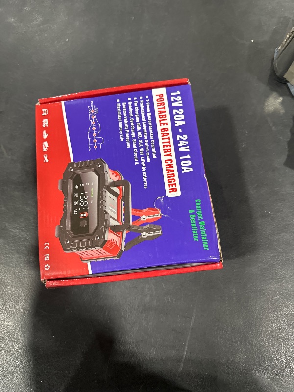 Photo 1 of YONHAN Battery Charger 0-20A 12V/24V LiFePO4 Lead Acid Fully Automatic Battery Maintainer, Car Battery Trickle Charger Automotive w/Battery Repair, Winter Mode, for AGM, STD, Gel, Deep Cycle Batteries