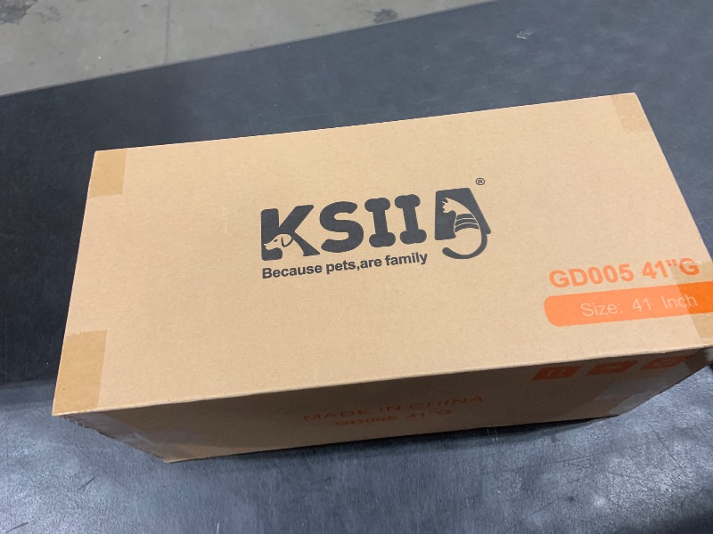 Photo 1 of KSIIA Washable Dog Bed Deluxe Plush Dog Crate Beds Comfy Kennel Pad Anti-Slip Pet Sleeping Mat for Large, Jumbo, Medium, Small Dogs Breeds, 41" x 27", Dark Grey