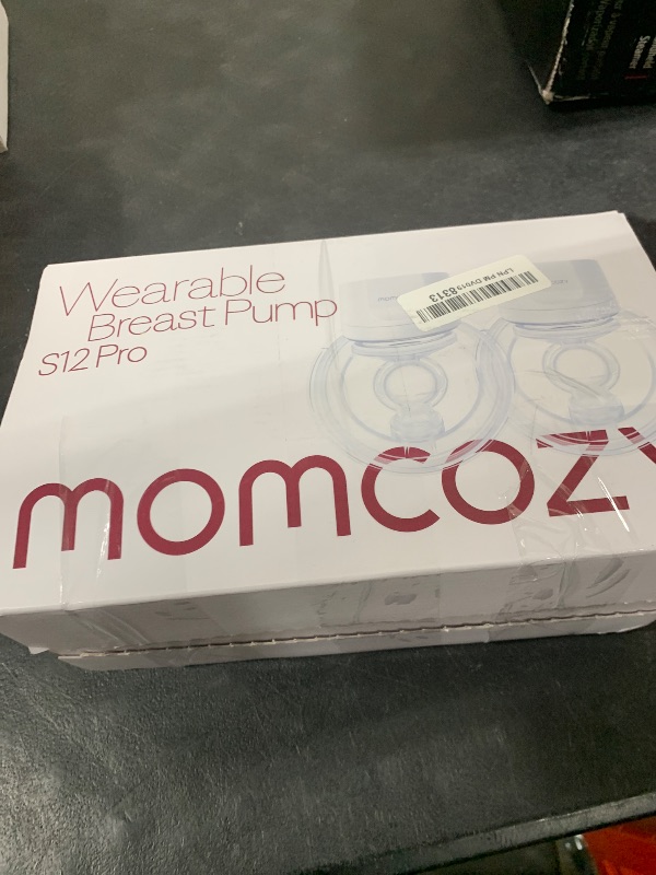 Photo 1 of Momcozy Wearable Electric Breast Pump – Portable, Wireless, Adjustable Suction, Soft DoubleFit Flanges, Smart Display (24mm, 2-Pack, Light White)