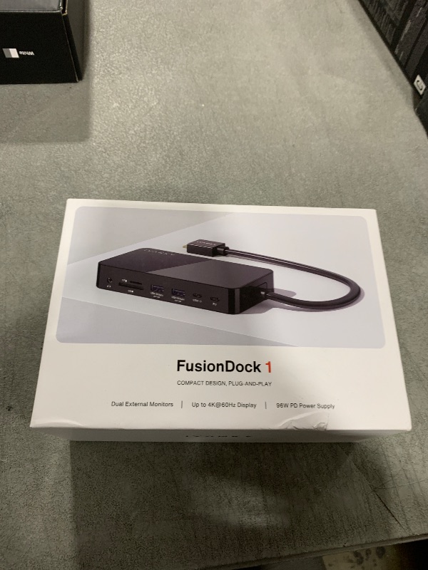 Photo 2 of iVANKY FusionDock 1 M4 MacBook Pro Docking Station with 150W Power Adapter, 12-in-2 Dual 4K@60Hz Monitor Dock for MacBook M1/M2/M3 Pro/Max Display Dock 2HDMI 2.0, 96W PD, 6 USB, Ethernet SD/TF Audio