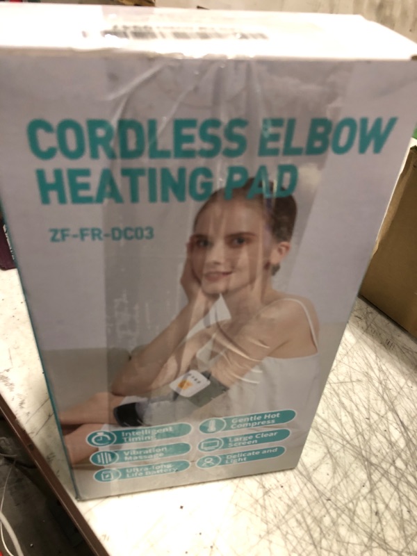 Photo 1 of AOBOCO Cordless Elbow Massager with Heat and Vibration - 3000mAh Arm Heating Pad for Tendonitis and Tennis Elbow, Rechargeable Heated Elbow Brace Wrap for Men Women Elders